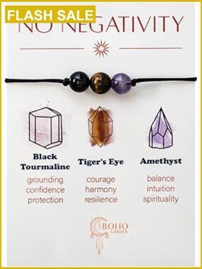 Healing Bead Bracelet - Spiritual Crystal Adjustable Rope 8mm Gemstone